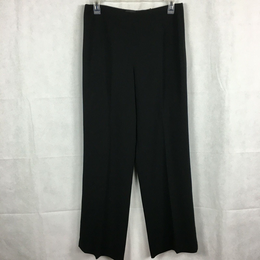 Yansi Fugel Pants Womens Sz 8 Black Straight Leg Dress Zip Closure